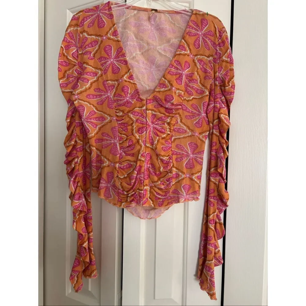 Free People Rusched Top